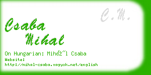 csaba mihal business card